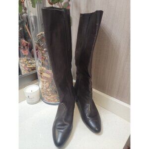 Gabor knee high brogue style brown boots size uk 8.5